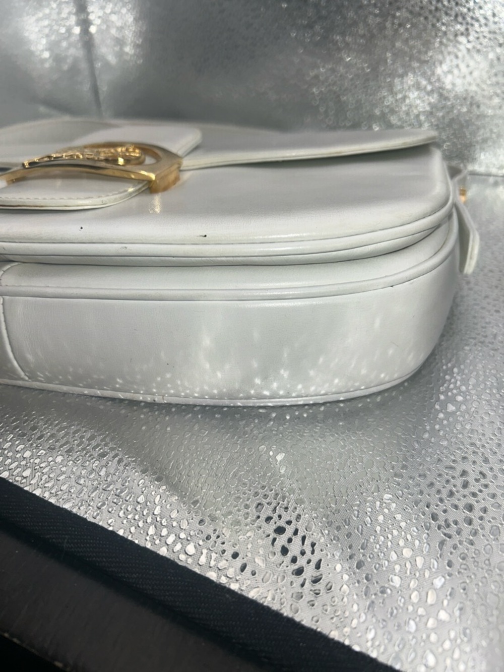 Celine vintage white leather shoulder bag - Picture 4 of 15